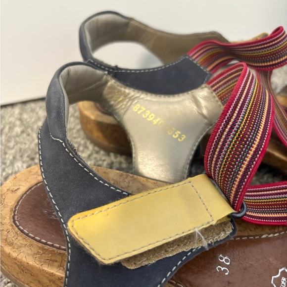 Remonte Leather Multicolour Strappy Sling Back Sandals Women's Size 7.5 - Picture 2 of 13